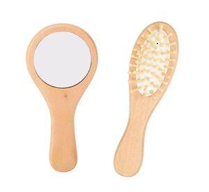 Espejo y Cepillo de Madera