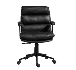Silla De Escritorio Emilia Pro Ergonomica Cuero Pu Negro