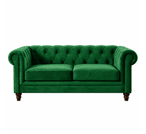 SOFA FLORENCIA 3C TELA VELVET VERDE