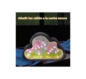 Luz Nocturna con Espejo Tulipán Nube para Dormitorio Violeta