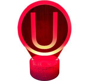 Lámpara ilusión 3D De Insignia Universitario Perú 7 colores led