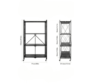 Estante Organizador Plegable Metálico Multiuso 4 Niveles