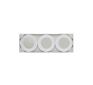 Set de 3 espejos redondos Ø25 cm. c/u blanco-negro Blanco