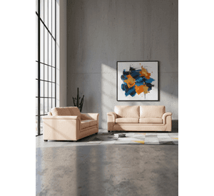 LIVING ANCONA 3-2 PU GRANO BEIGE