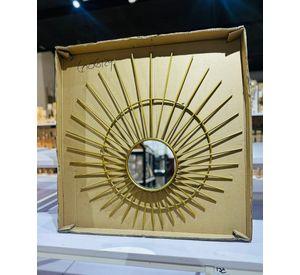 Espejo Decorativo Dorado 80cm, Diseño Sol