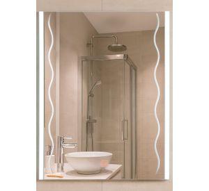 Espejo LED Líneas Curvas Joytek Rectangular 80x60 cm