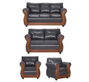 Juego de Living 3 2 1 1 Toronto Gris