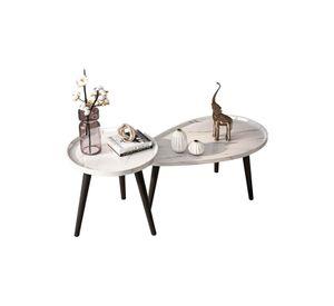 Juego de mesa de centro ovalada 80+50cm Chic Home