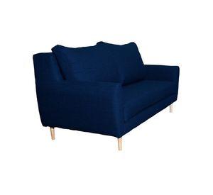 Sofá Lenora Felpa Azul 2C