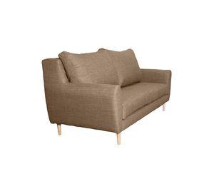 Sofá Lenora Chenille Tipo Lino Beige 2C