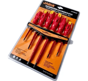 Destornillador 6pcs Rojo Electrico Hasta 1000v Cm-de1406
