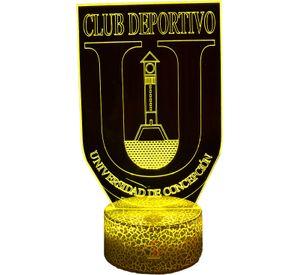 Lámpara ilusión 3D De Insignia U De Concepción 7 Colores Led