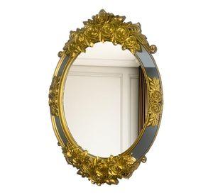 Espejo Ovalado Pared Grande Colgar Decorativo Dorado Jhn