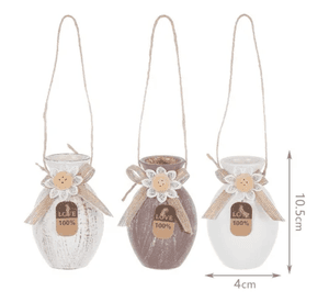 Set 3 Floreros Colgantes 10.5x4 cm