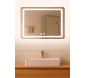 Espejo Rectangular Touch con Luz Led 3 colores 80 x 60 cm
