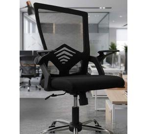Silla de Oficina Ergonómica con Apoyabrazos Reclinables y Soporte Lumbar