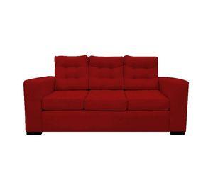 Sofá Antu Felpa Rojo 3 Cuerpos