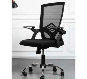 Silla de Oficina Ergonómica con Apoyabrazos Reclinables y Soporte Lumbar