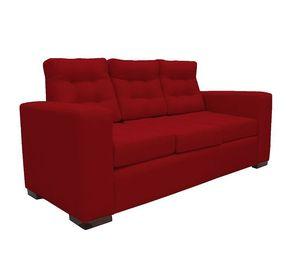 Sofá Antu Felpa Rojo 3 Cuerpos