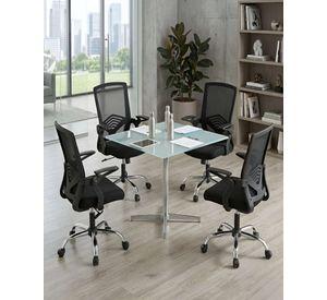 Pack 4 Sillas de Escritorio Ergonómicas con Apoyabrazos Abatibles