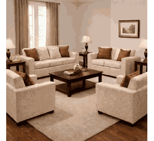Juego de Living 3 2 1 1 Ezeiza Beige