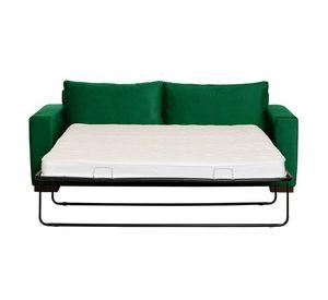 Sofa Cama Livorno 2Pl Tela Velvet Verde