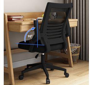 Silla Escritorio Emilia Oficina Ergonomica Acolchada Negra