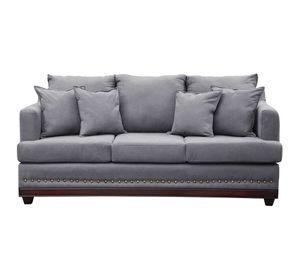 Sofa 3c Estambul tachas  Tela Gris 200 X 90 X 95