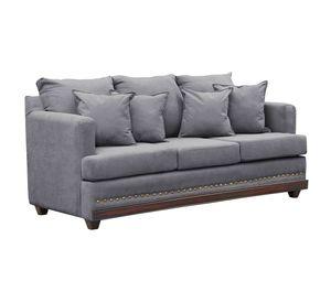 Sofa 3c Estambul tachas  Tela Gris 200 X 90 X 95