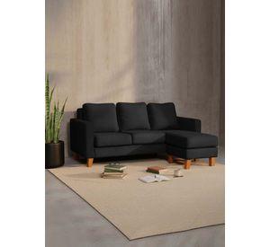 SECCIONAL VENECIA INTERCAMBIABLE TELA VELVET NEGRO