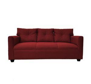 Juego Living Mateo Chenille Rojo Pata Plastica 3C.1C.1C