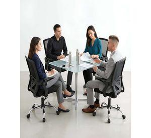 Pack 4 Sillas de Escritorio Ergonómicas con Apoyabrazos Abatibles