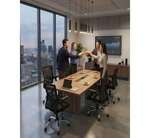 Pack 4 Sillas de Escritorio Ergonómicas con Apoyabrazos Abatibles
