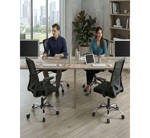 Pack 4 Sillas de Escritorio Ergonómicas con Apoyabrazos Abatibles
