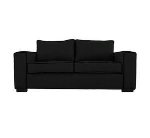 Sofá Gabro Felpa Negro 3 Cuerpos