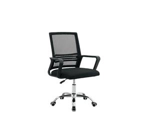 Silla de Oficina Negra Ergonómica Ajustable Santiago