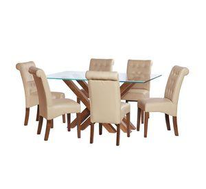Juego De Comedor Merida 6 Sillas Oviedo Pu Beige