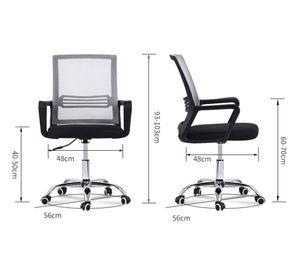 Silla de Oficina Negra Ergonómica Ajustable Santiago