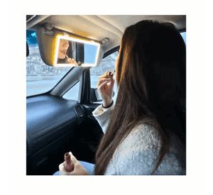 Espejo De Maquillaje Con 3 Tonos Luz Led Para Auto Coche