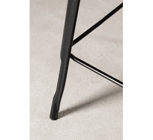 Mesa de Centro Bar Tolix Negra con Cubierta de Madera 60x60x105