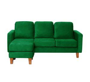 SECCIONAL VENECIA INTERCAMBIABLE TELA VELVET VERDE