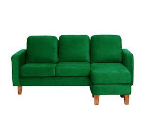 SECCIONAL VENECIA INTERCAMBIABLE TELA VELVET VERDE