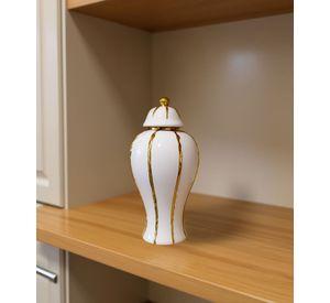 Potiche Jarrón Decorativo Elegante Recipiente Tapa Jhn