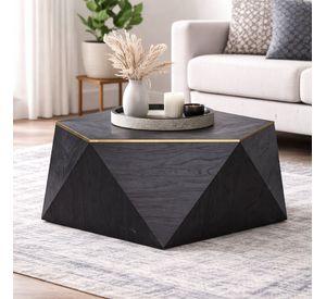Mesa de Centro Guye madera de olmo color negro