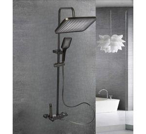 Regadera Ducha Cuadrada Columna Alta Presión Spray 4en1 Jhn