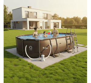 Piscina Estructural Ovalada + Filtro + Escalera Avenli 4.27x2.75x1 m 11m3