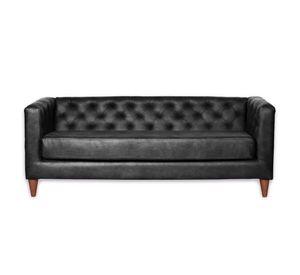 SOFA BRESCIA 3C CUERO KENTUCKY NEGRO