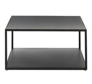 Mesa de Centro Kolding Metálica Negra 80x80x45 cm Hecho a Mano