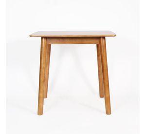 Mesa Preston madera de caucho café claro 80 x 80 x 74 cm