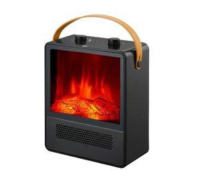 Calefactor Nex Efecto Chimenea 1800w Ceramico Portatil Negro